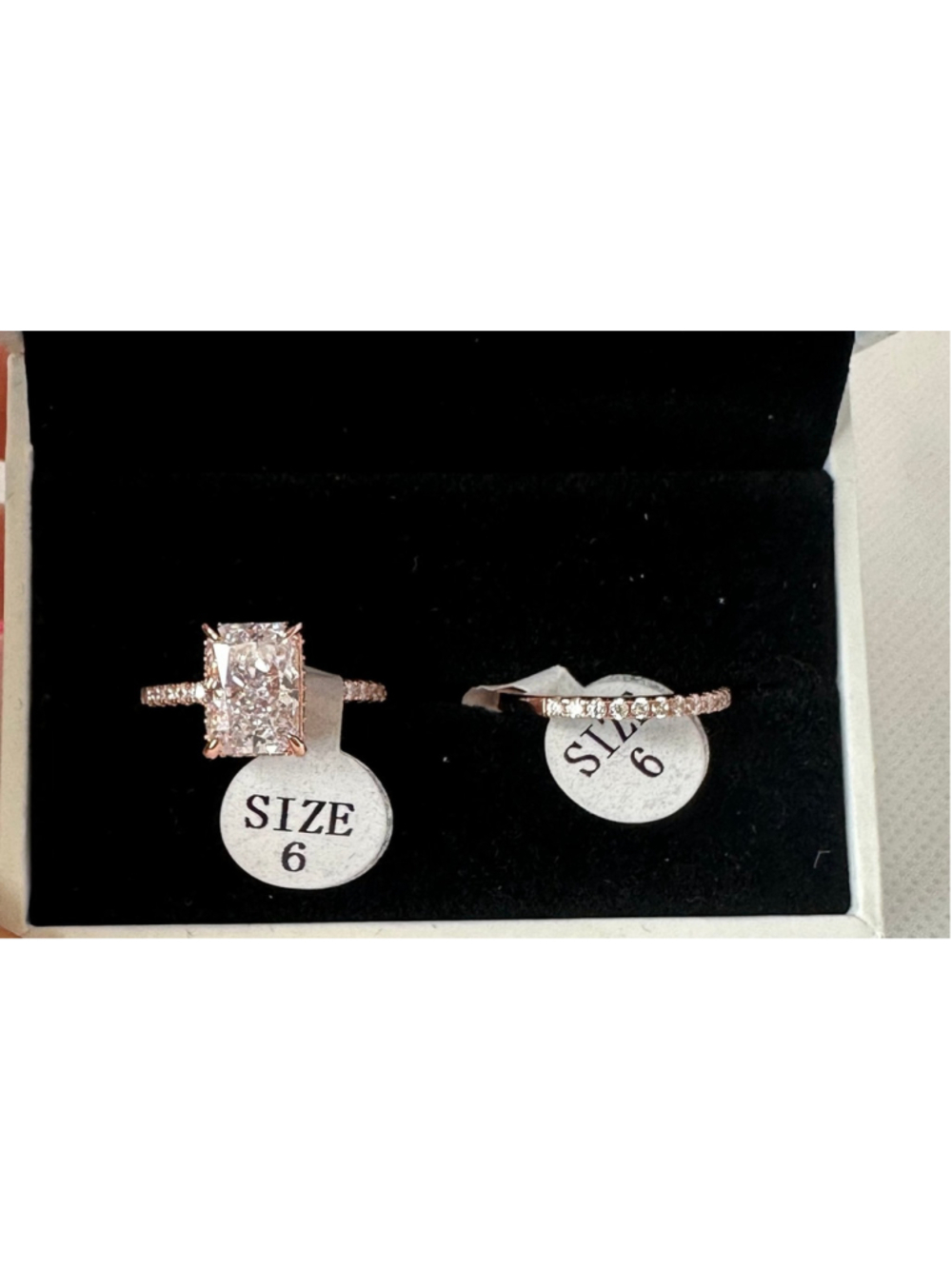 Rose gold Moissanite Diamond Ring